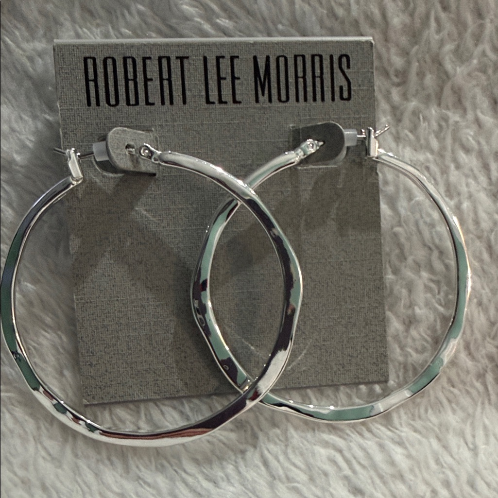 Robert Lee Morris Silver Hoop Earrings 20$